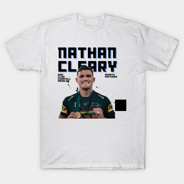 Nathan Cleary Clive Churchill medalist T-Shirt by Lottz_Design 